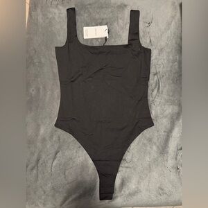 Reiss black Laurie Square Neck Bodysuit size S